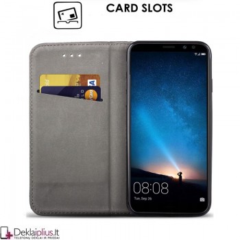 Telone atverčiamas dėklas - juodas (Huawei Mate 10 Lite)